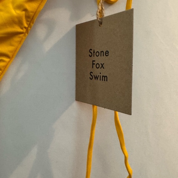Stone Fox River Bikini Swim Bottom Honeycomb Yellow XL - Picture 2 of 6
